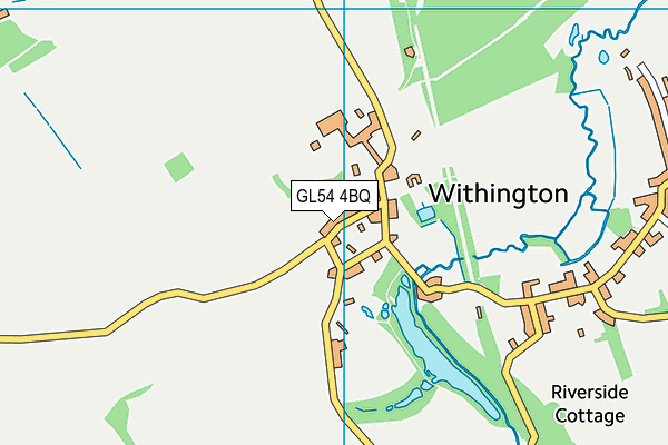 Withington Church of England Primary School map (GL54 4BQ) - OS VectorMap District (Ordnance Survey)