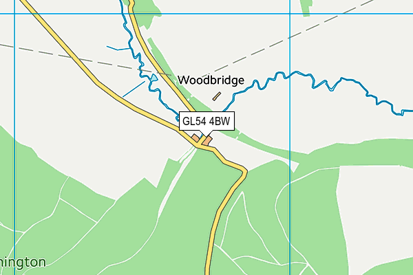 GL54 4BW map - OS VectorMap District (Ordnance Survey)