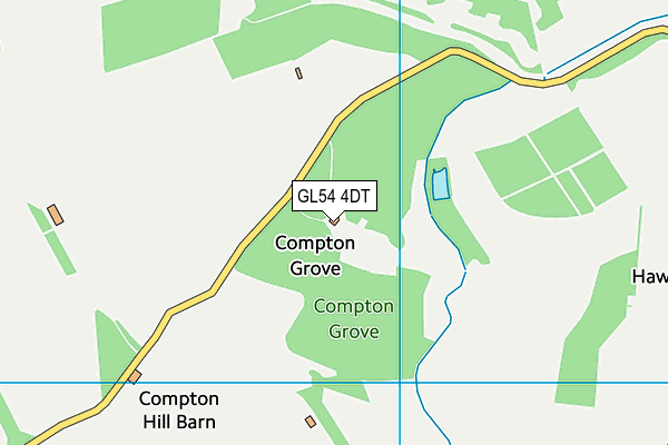 GL54 4DT map - OS VectorMap District (Ordnance Survey)