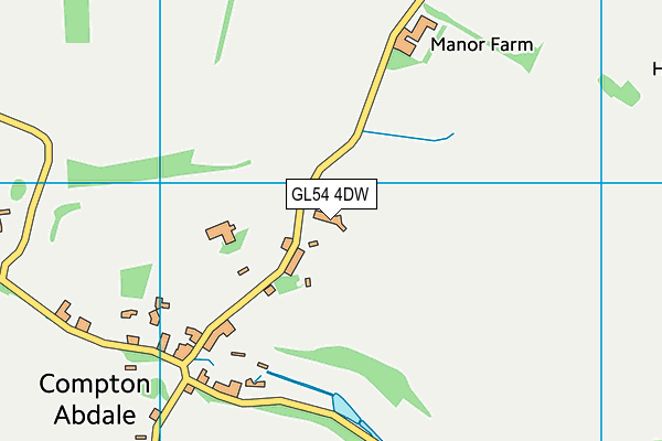 GL54 4DW map - OS VectorMap District (Ordnance Survey)
