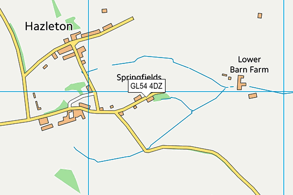 GL54 4DZ map - OS VectorMap District (Ordnance Survey)