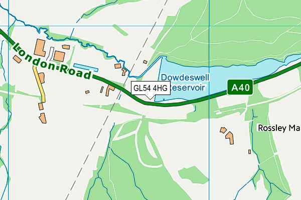 GL54 4HG map - OS VectorMap District (Ordnance Survey)