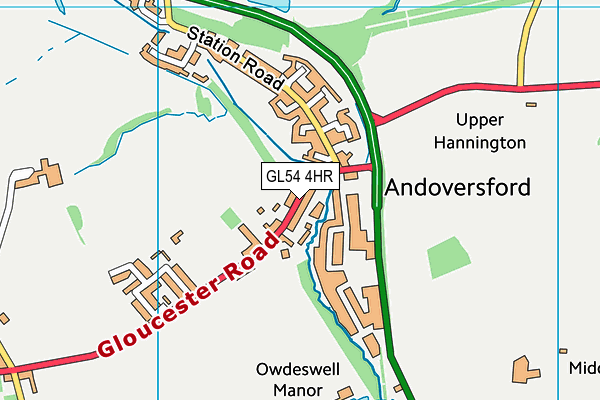 Andoversford Primary School map (GL54 4HR) - OS VectorMap District (Ordnance Survey)