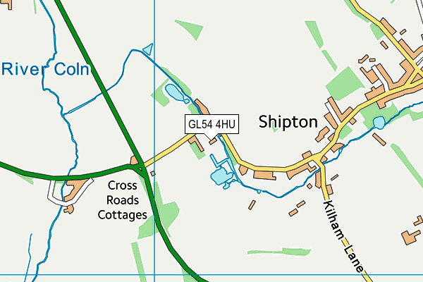 GL54 4HU map - OS VectorMap District (Ordnance Survey)