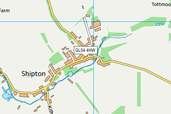 GL54 4HW map - OS VectorMap District (Ordnance Survey)