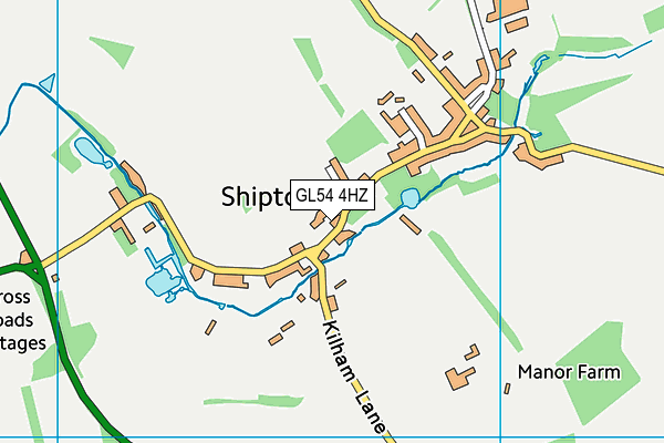 GL54 4HZ map - OS VectorMap District (Ordnance Survey)