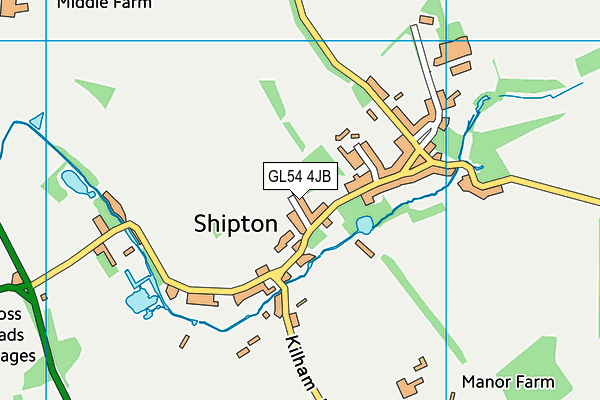 GL54 4JB map - OS VectorMap District (Ordnance Survey)