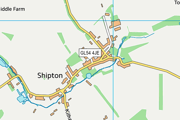 GL54 4JE map - OS VectorMap District (Ordnance Survey)