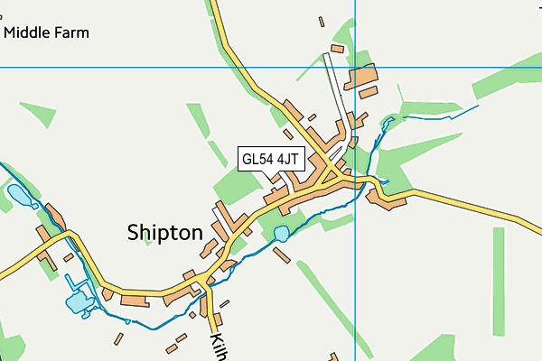 GL54 4JT map - OS VectorMap District (Ordnance Survey)