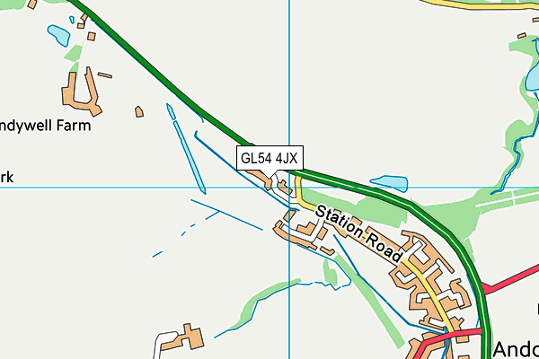 GL54 4JX map - OS VectorMap District (Ordnance Survey)