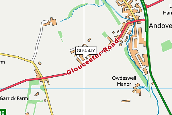 GL54 4JY map - OS VectorMap District (Ordnance Survey)
