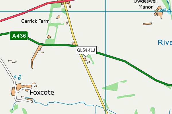 GL54 4LJ map - OS VectorMap District (Ordnance Survey)