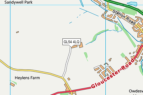 GL54 4LQ map - OS VectorMap District (Ordnance Survey)