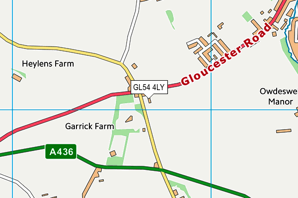 GL54 4LY map - OS VectorMap District (Ordnance Survey)