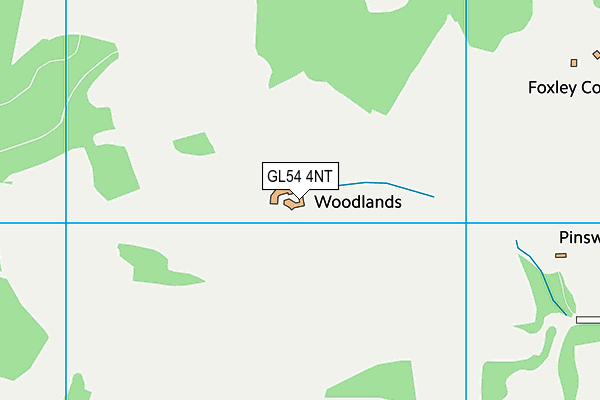 GL54 4NT map - OS VectorMap District (Ordnance Survey)