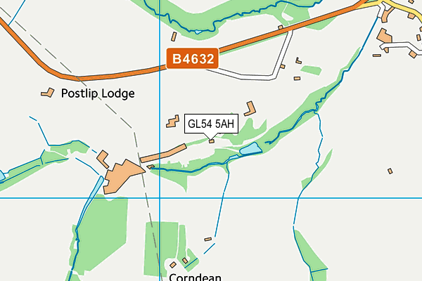 GL54 5AH map - OS VectorMap District (Ordnance Survey)