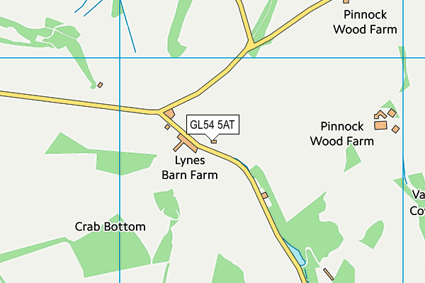 GL54 5AT map - OS VectorMap District (Ordnance Survey)