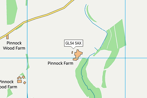 GL54 5AX map - OS VectorMap District (Ordnance Survey)