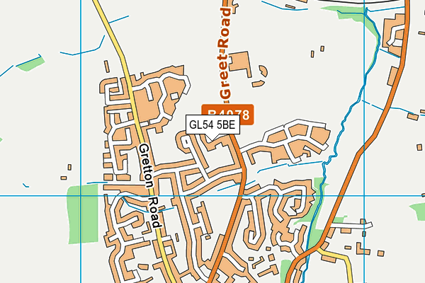 GL54 5BE map - OS VectorMap District (Ordnance Survey)