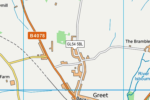 GL54 5BL map - OS VectorMap District (Ordnance Survey)