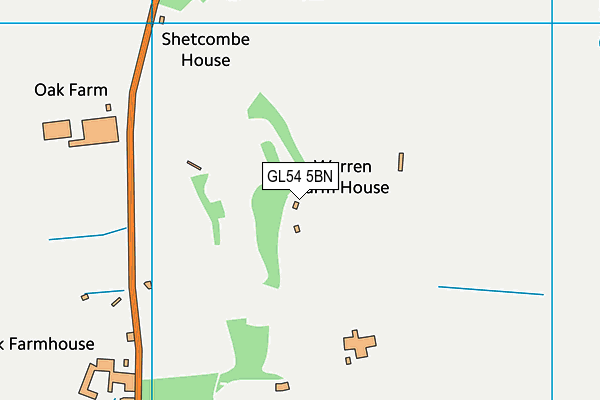 GL54 5BN map - OS VectorMap District (Ordnance Survey)