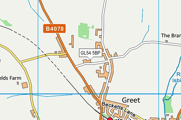 GL54 5BP map - OS VectorMap District (Ordnance Survey)