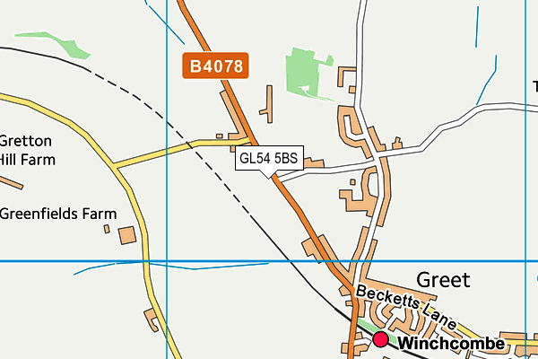 GL54 5BS map - OS VectorMap District (Ordnance Survey)