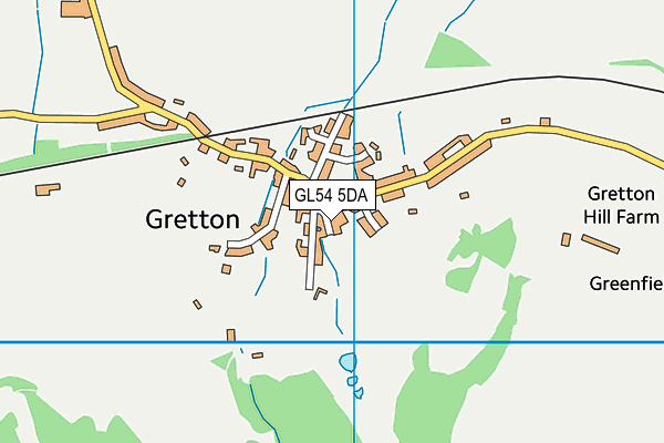 GL54 5DA map - OS VectorMap District (Ordnance Survey)