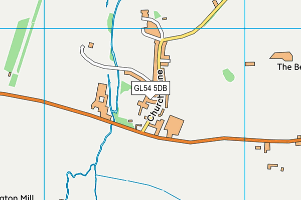 GL54 5DB map - OS VectorMap District (Ordnance Survey)
