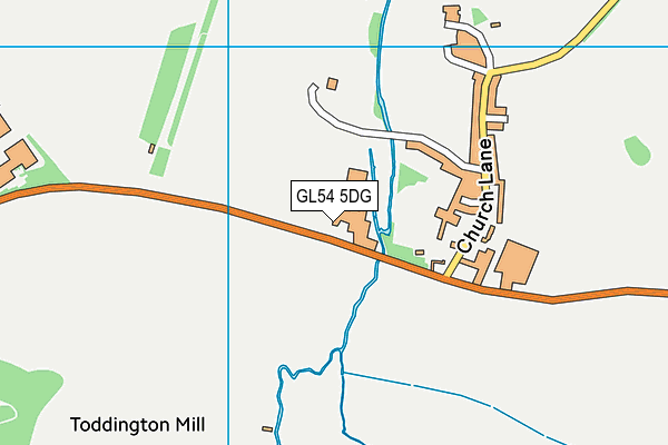 GL54 5DG map - OS VectorMap District (Ordnance Survey)