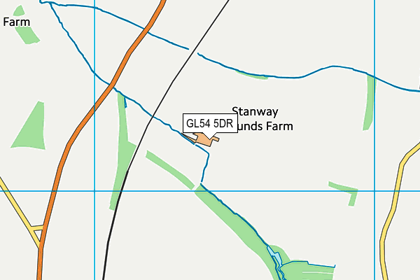 GL54 5DR map - OS VectorMap District (Ordnance Survey)
