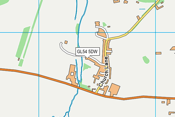 GL54 5DW map - OS VectorMap District (Ordnance Survey)