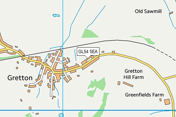 GL54 5EA map - OS VectorMap District (Ordnance Survey)