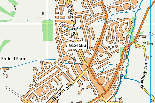GL54 5EG map - OS VectorMap District (Ordnance Survey)