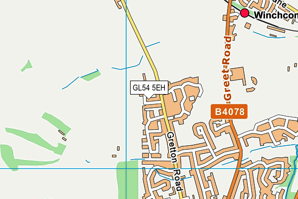 GL54 5EH map - OS VectorMap District (Ordnance Survey)