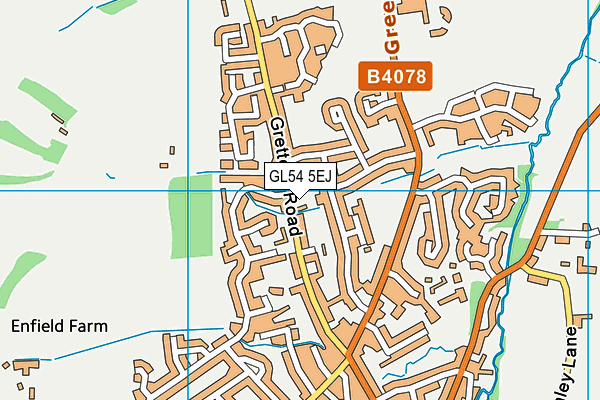 GL54 5EJ map - OS VectorMap District (Ordnance Survey)