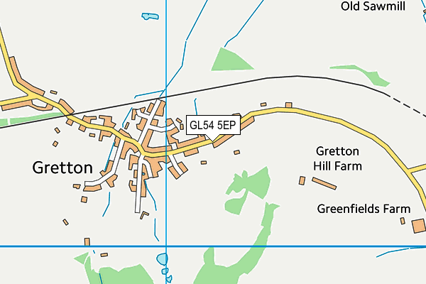 GL54 5EP map - OS VectorMap District (Ordnance Survey)