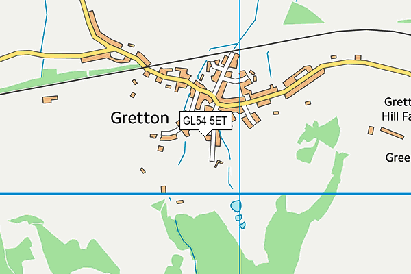 GL54 5ET map - OS VectorMap District (Ordnance Survey)