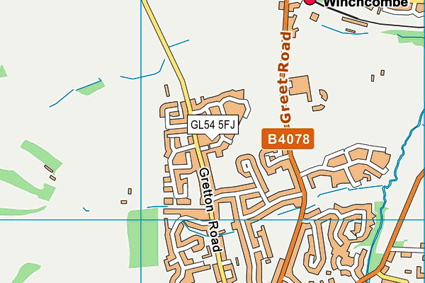 GL54 5FJ map - OS VectorMap District (Ordnance Survey)