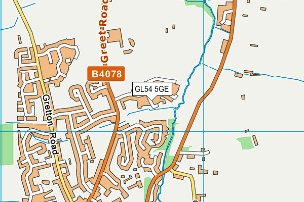 GL54 5GE map - OS VectorMap District (Ordnance Survey)
