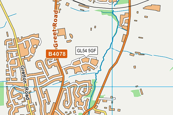 GL54 5GF map - OS VectorMap District (Ordnance Survey)