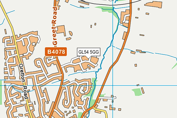 GL54 5GG map - OS VectorMap District (Ordnance Survey)