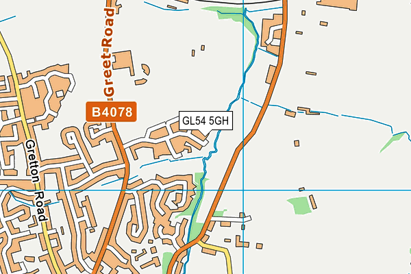 GL54 5GH map - OS VectorMap District (Ordnance Survey)