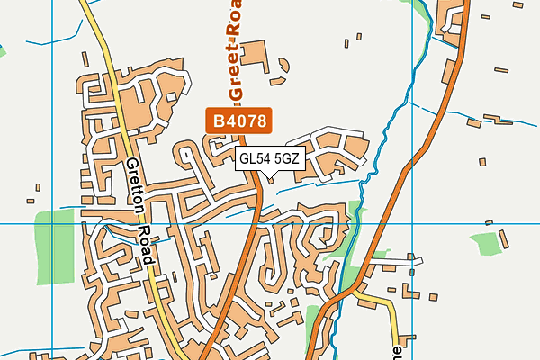 GL54 5GZ map - OS VectorMap District (Ordnance Survey)