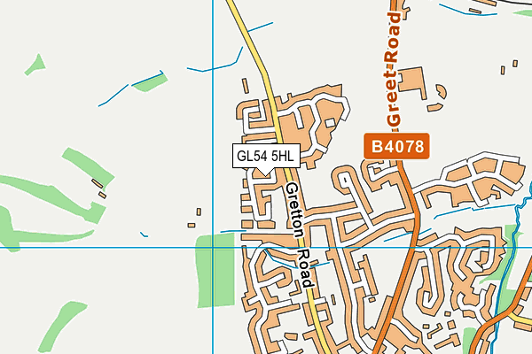 GL54 5HL map - OS VectorMap District (Ordnance Survey)