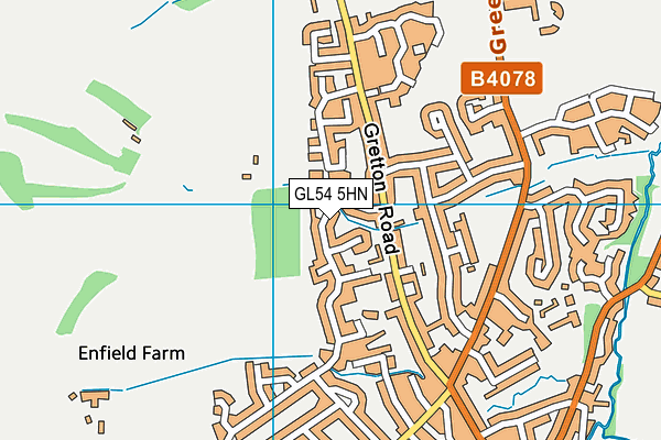 GL54 5HN map - OS VectorMap District (Ordnance Survey)