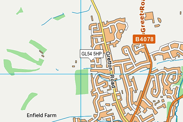 GL54 5HP map - OS VectorMap District (Ordnance Survey)