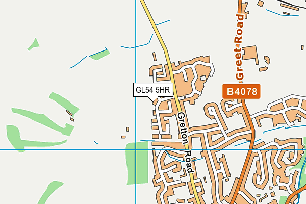 GL54 5HR map - OS VectorMap District (Ordnance Survey)