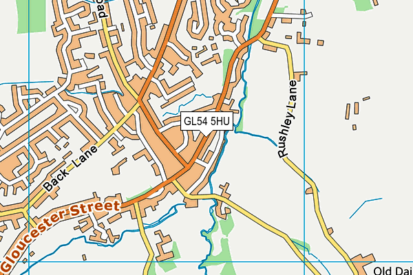 GL54 5HU map - OS VectorMap District (Ordnance Survey)