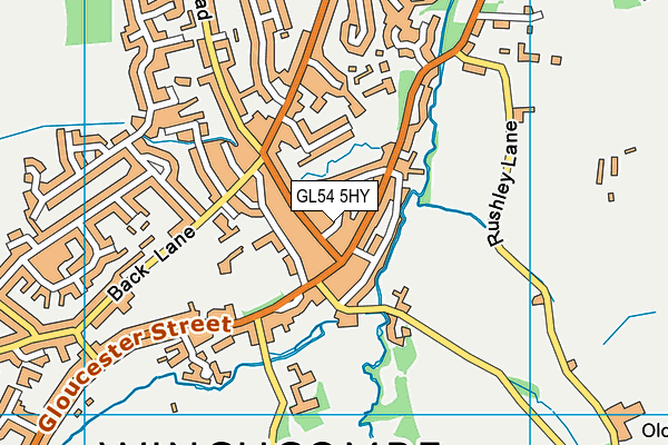 GL54 5HY map - OS VectorMap District (Ordnance Survey)